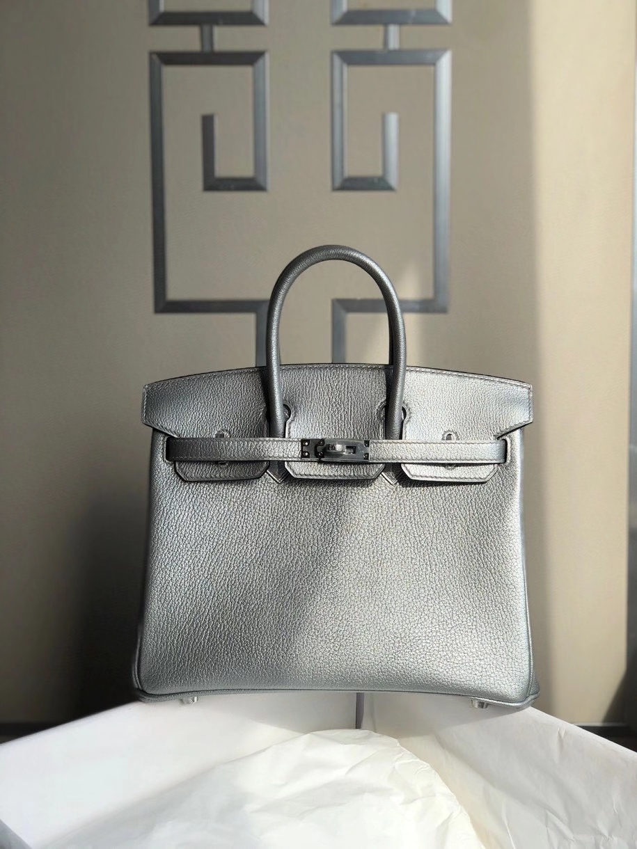 Hermès（爱马仕）Birkin 25cm 银色 银扣 限量一枚 现货