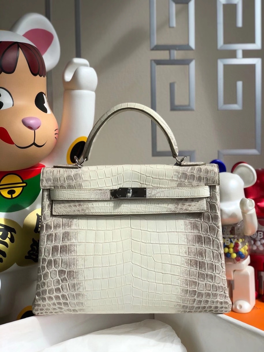 Hermès（爱马仕）Kelly 32cm Himalaya 喜马拉雅 银扣 顶级手缝 现货
