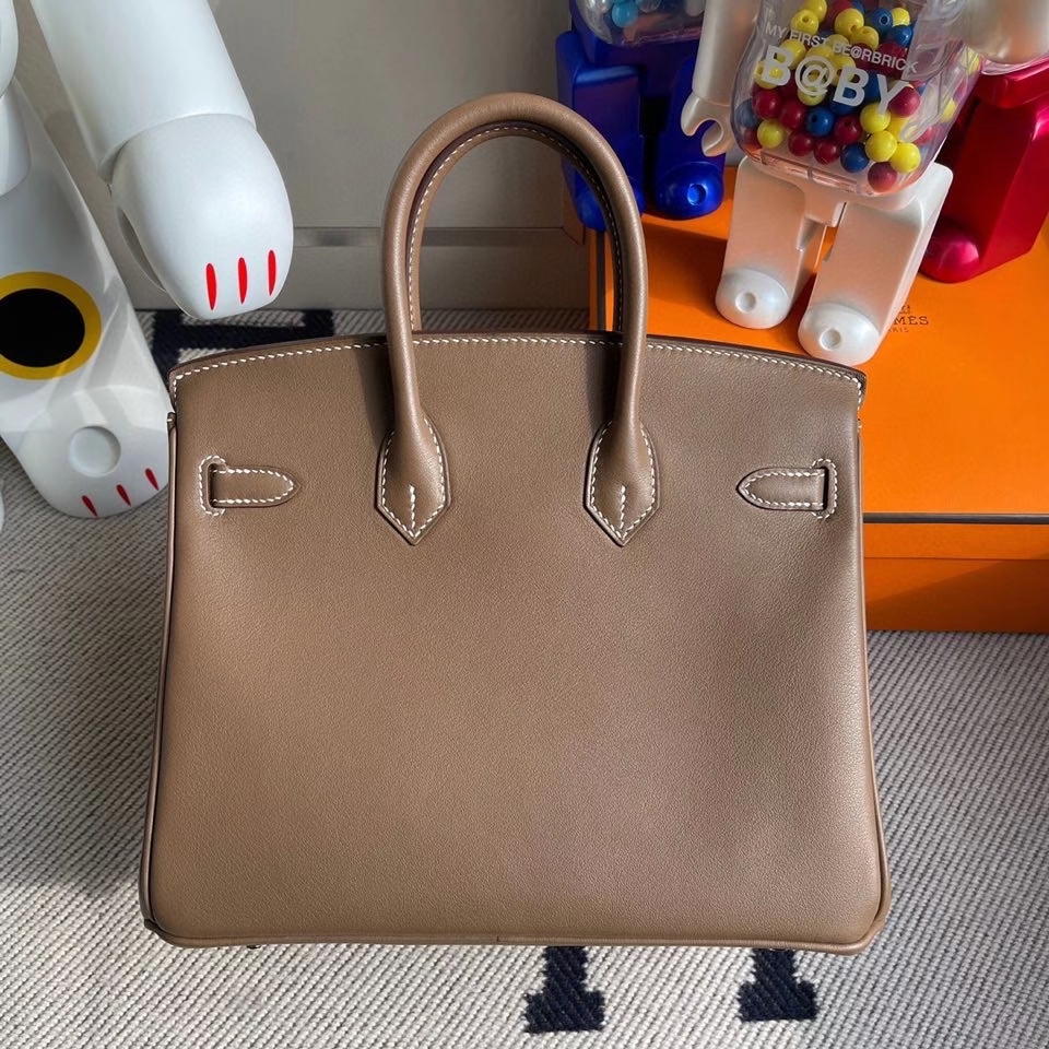 Hermès（爱马仕）Birkin 25cm Swift  ck18 大象灰Etoupe 银扣 顶级手缝 现货