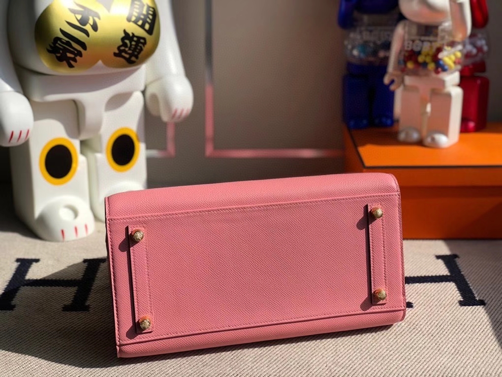 Hermès（爱马仕）Birkin 30cm Epsom 原厂掌纹皮 外缝 1Ｑ奶昔粉 rose confetti 金扣 顶级手缝 定制