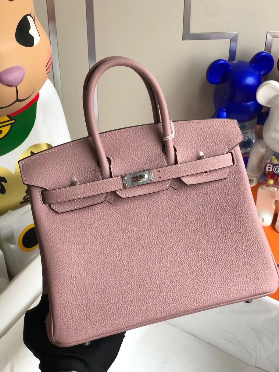 Hermès（爱马仕）Birkin 25cm 原厂小牛皮 4W紫藤色 银扣 顶级手缝 现货