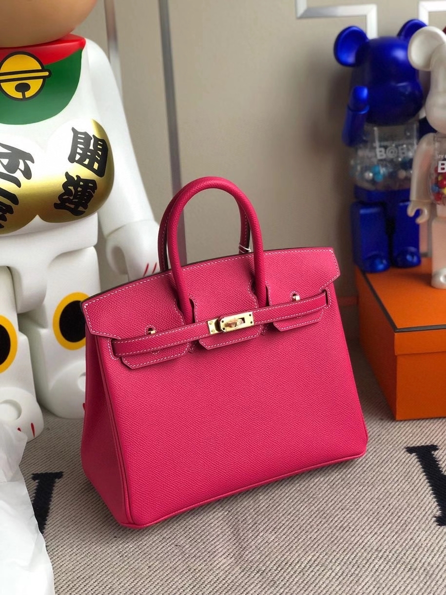 Hermès(爱马仕)Birkin 25cm Epsom 原厂掌纹皮 E5 糖果粉 金扣-拉尔森鳄鱼皮具定制 - 爱马仕包包官网 Hermès(爱马仕)Birkin 25cm Epsom 原厂掌纹皮 E5 糖果粉 金扣