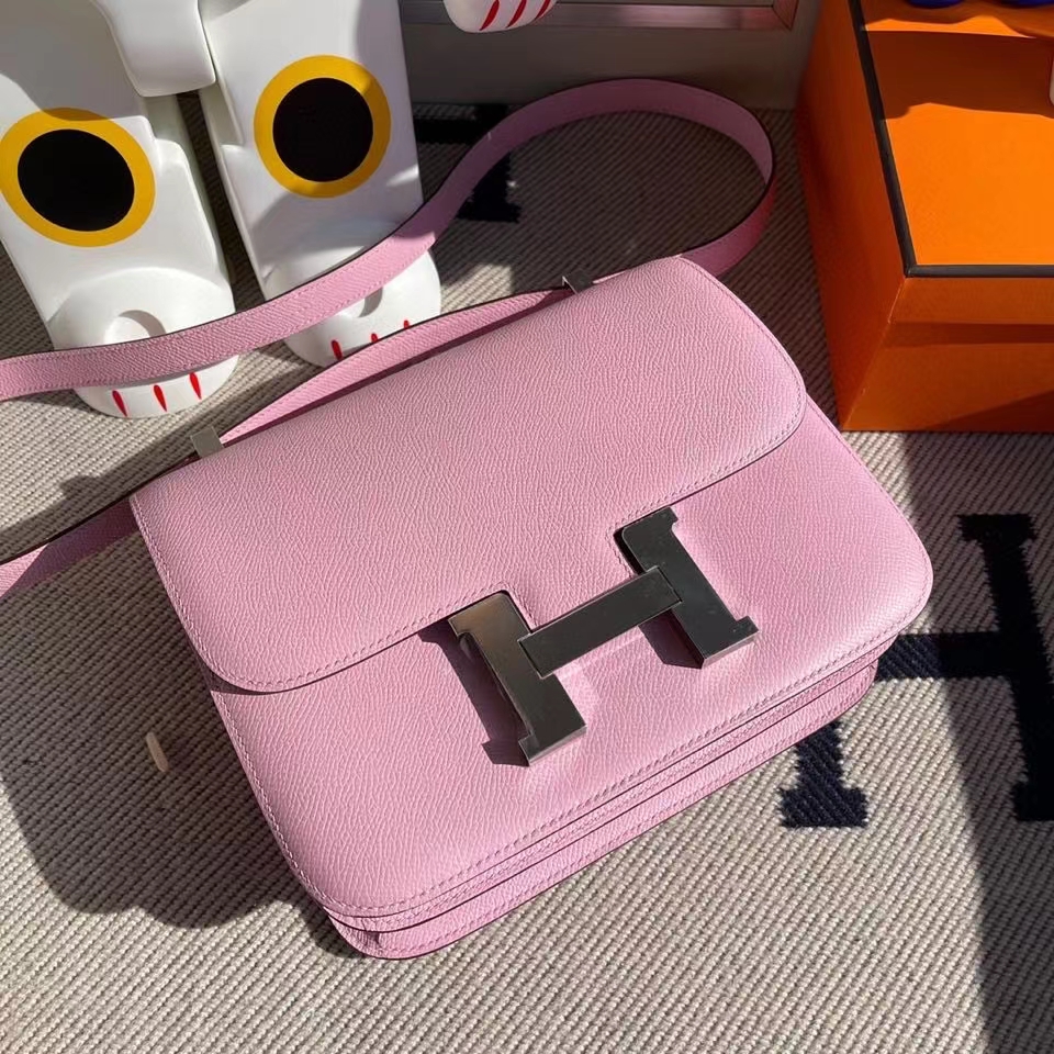 Hermès（爱马仕）Constance 24cm Epsom 原厂掌纹皮 X9 锦葵紫 银扣