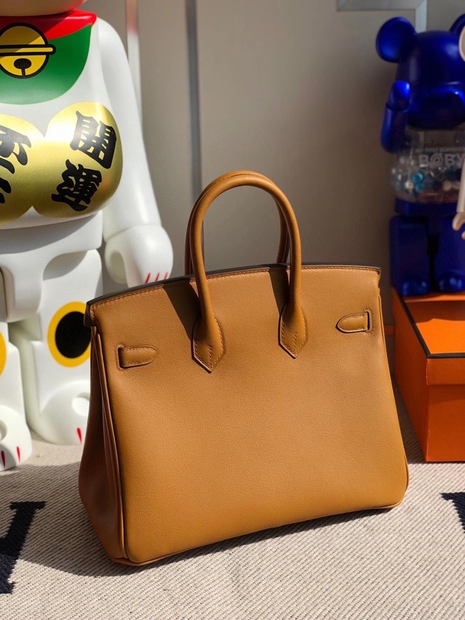 Hermès（爱马仕）Birkin 原厂swift 皮 2S 芝麻黄内拼柠檬黄 拉丝金扣 顶级手缝 25cm