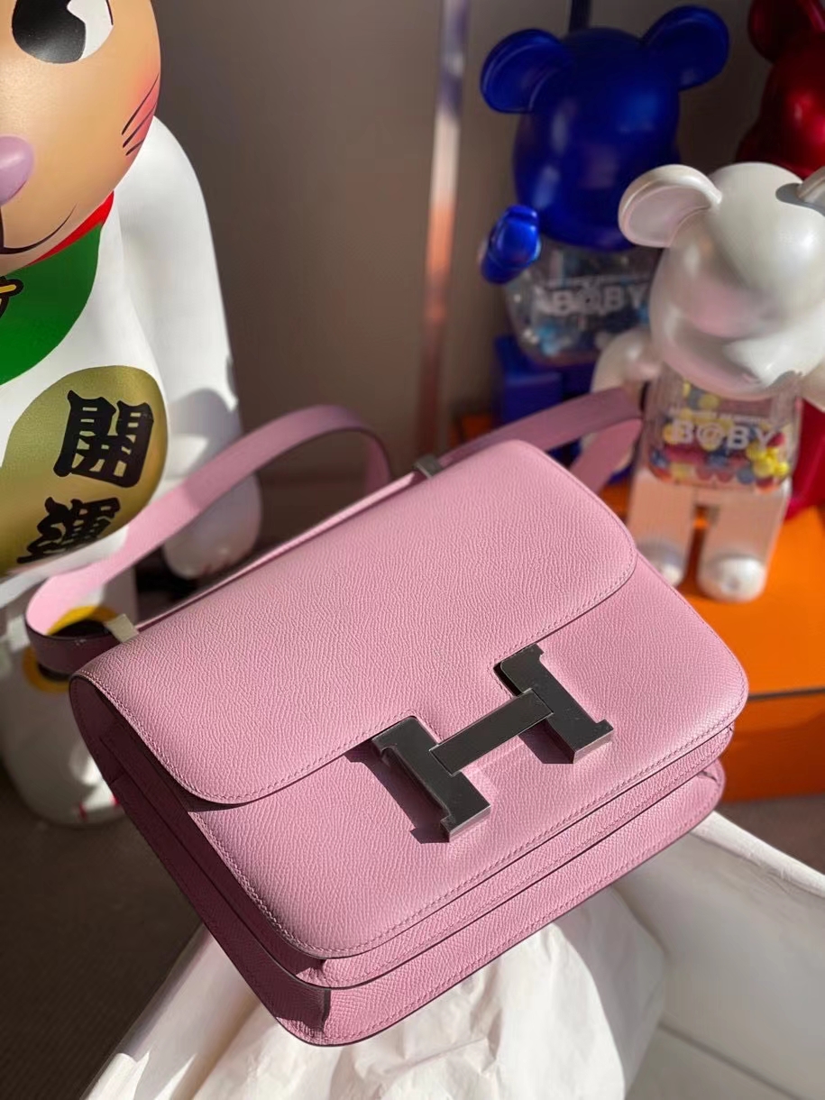 Hermès（爱马仕）Constance 24cm Epsom 原厂掌纹皮 X9 锦葵紫 银扣