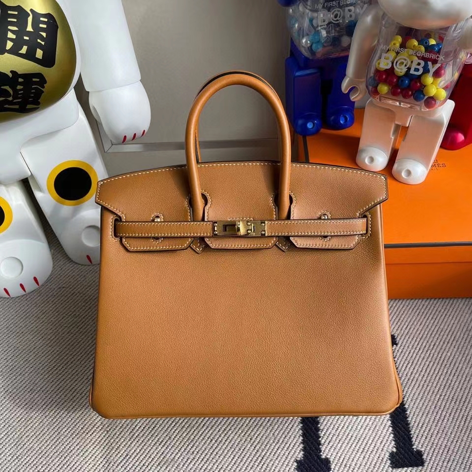 Hermès（爱马仕）Birkin 25cm Swift  ck37 金棕色 gold 金扣 顶级手缝 现货
