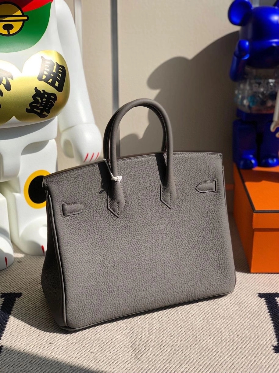 Hermès（爱马仕）Birkin 25cm 原厂小牛皮 togo 8F 锡器灰 Etain 金扣 顶级手缝