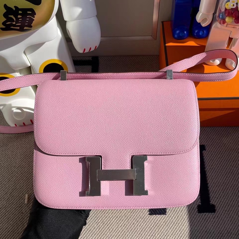 Hermès（爱马仕）Constance 24cm Epsom 原厂掌纹皮 X9 锦葵紫 银扣