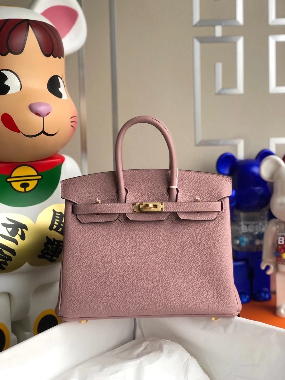 Hermès（爱马仕）Birkin 25cm 原厂小牛皮 4W紫藤色 金扣 顶级手缝 现货