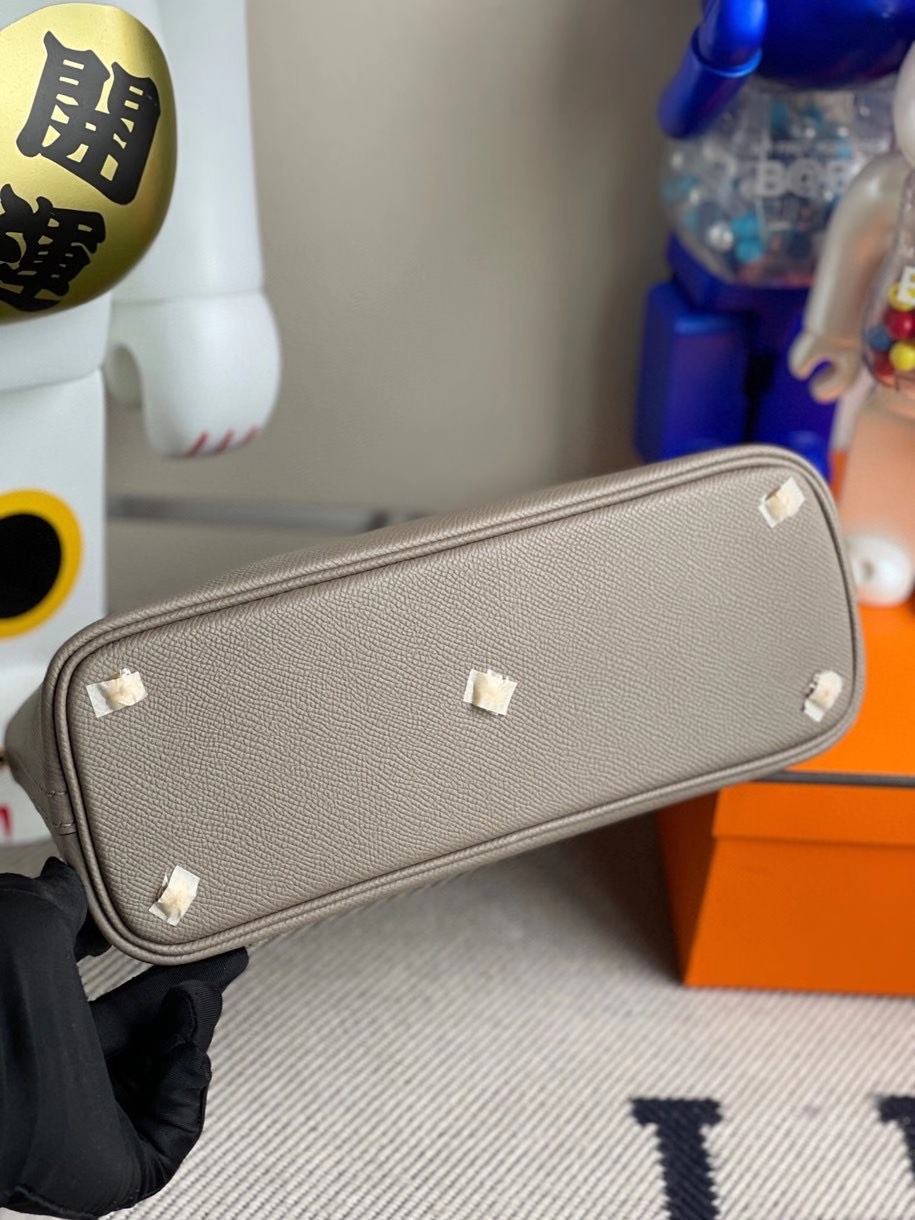 Hermès（爱马仕）Bolide 27cm Epsom 原厂掌纹皮 M8 沥青灰 金扣 顶级手缝