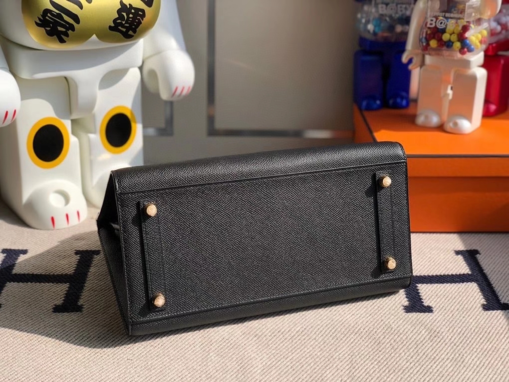 Hermès（爱马仕）Birkin 30cm Epsom 原厂掌纹皮 外缝  ck89 黑色 Noir 金扣 顶级手缝 定制