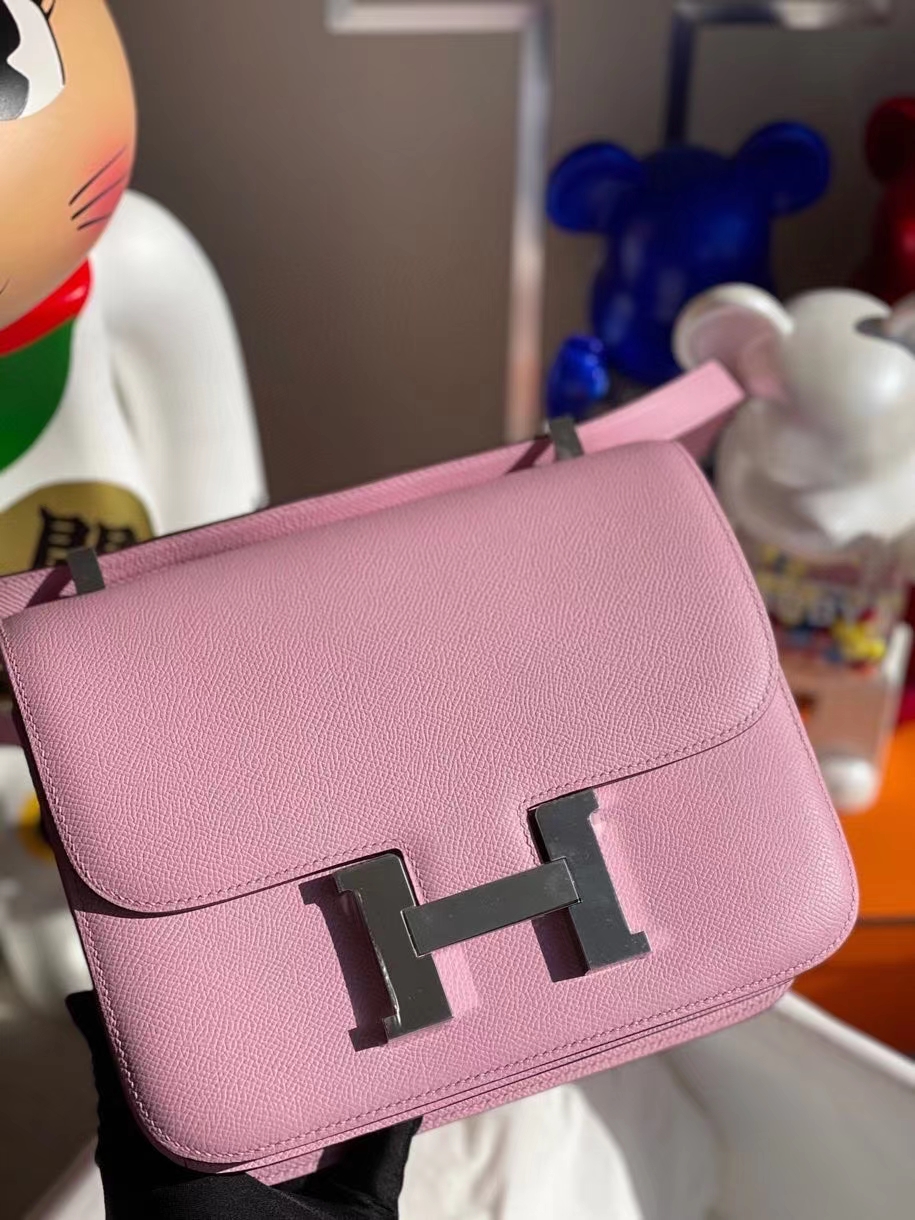 Hermès（爱马仕）Constance 24cm Epsom 原厂掌纹皮 X9 锦葵紫 银扣