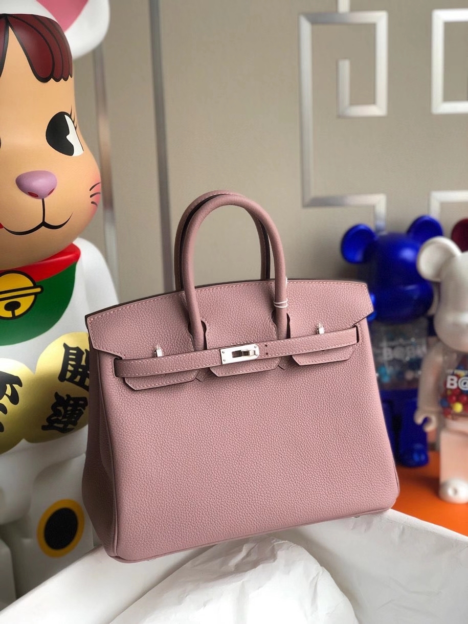 Hermès（爱马仕）Birkin 25cm 原厂小牛皮 4W紫藤色 银扣 顶级手缝 现货