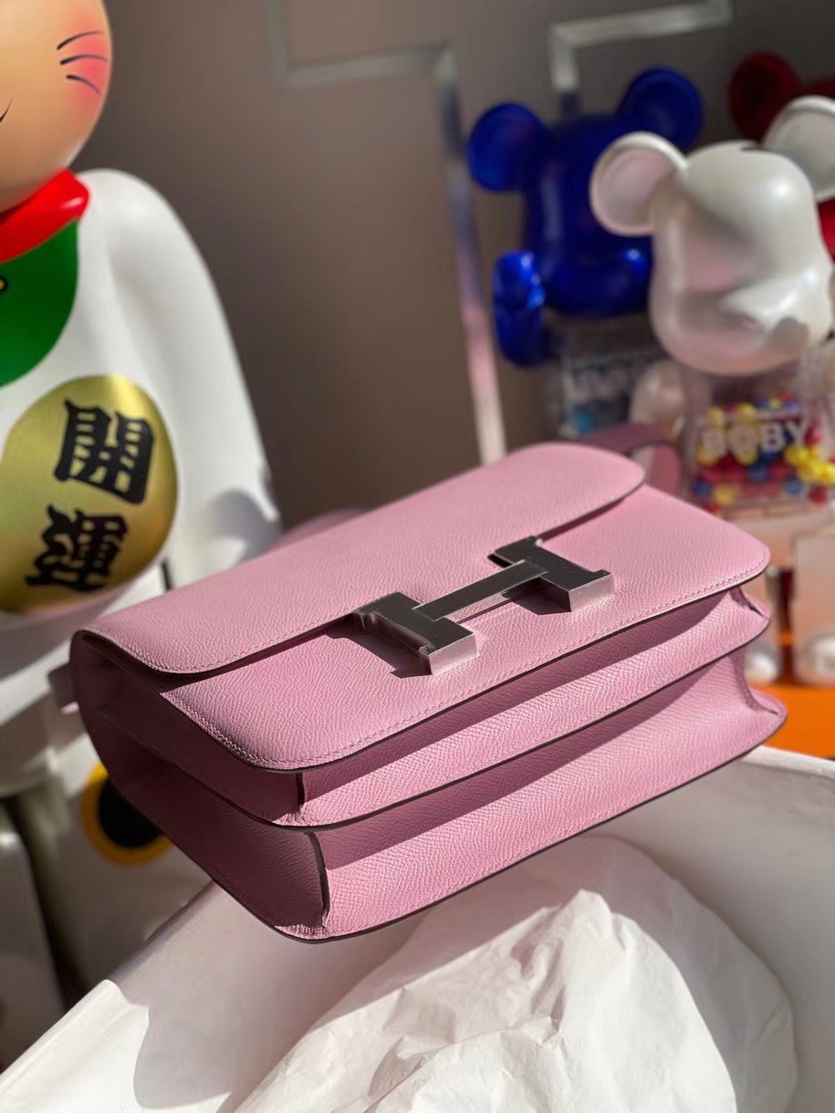 Hermès（爱马仕）Constance 24cm Epsom 原厂掌纹皮 X9 锦葵紫 银扣