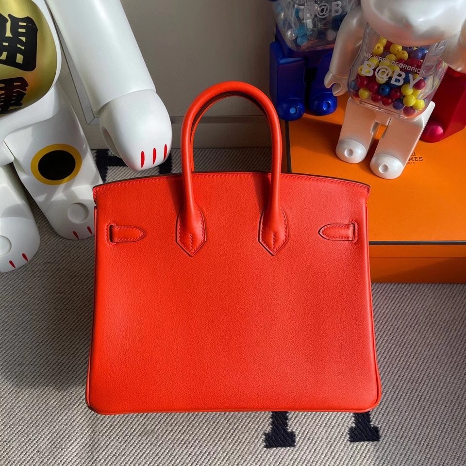 Hermès（爱马仕）Birkin 25cm Swift  火焰橙 金扣 顶级手缝 现货