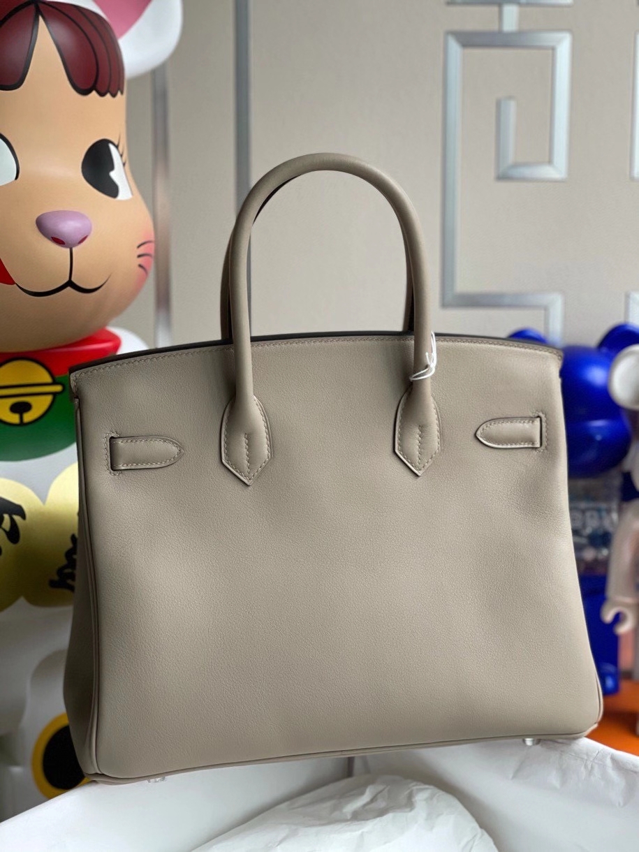 Hermès（爱马仕）Birkin 30cm Swift  M8 沥青灰 gris ashpite 银扣顶级手缝