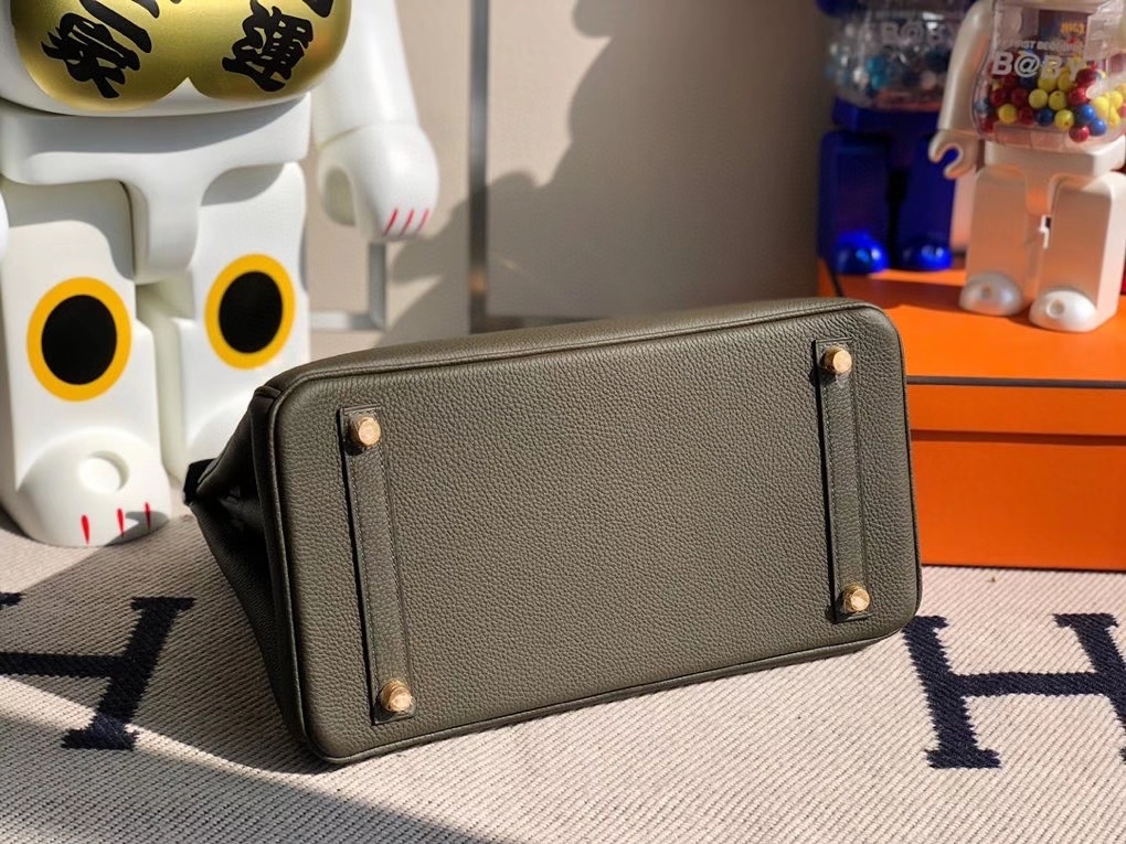 Hermès（爱马仕）Birkin 30cm 原厂小牛皮 togo 6H 橄榄绿 金扣 顶级手缝