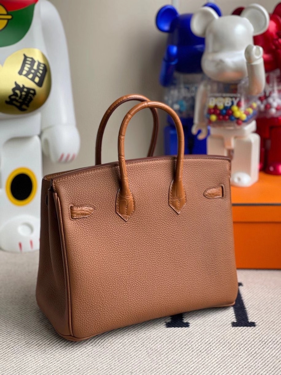 Hermès(爱马仕)Touch系列 Birkin 25cm 金棕色 雾面鳄鱼 银扣-拉尔森鳄鱼皮具定制 - 爱马仕包包官网 Hermès(爱马仕)Touch系列 Birkin 25cm 金棕色 雾面鳄鱼 银扣