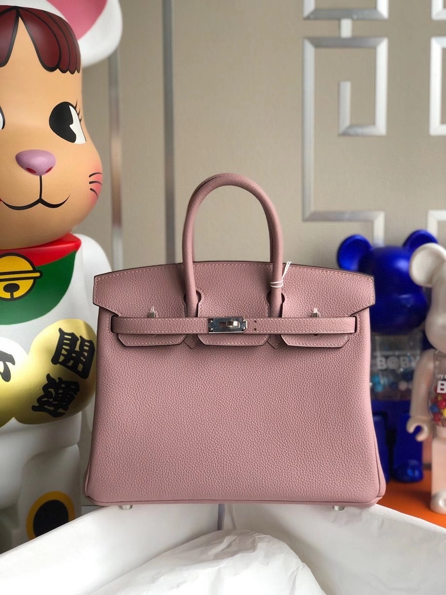 Hermès（爱马仕）Birkin 25cm 原厂小牛皮 4W紫藤色 银扣 顶级手缝 现货