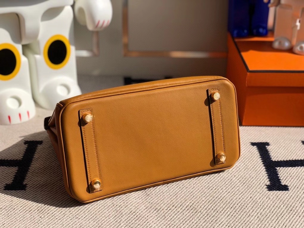 Hermès（爱马仕）Birkin 原厂swift 皮 2S 芝麻黄内拼柠檬黄 拉丝金扣 顶级手缝 25cm