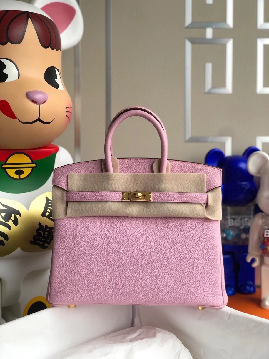 Hermès（爱马仕）Birkin 25cm 原厂小牛皮  X9 锦葵紫 金扣 顶级手缝 现货