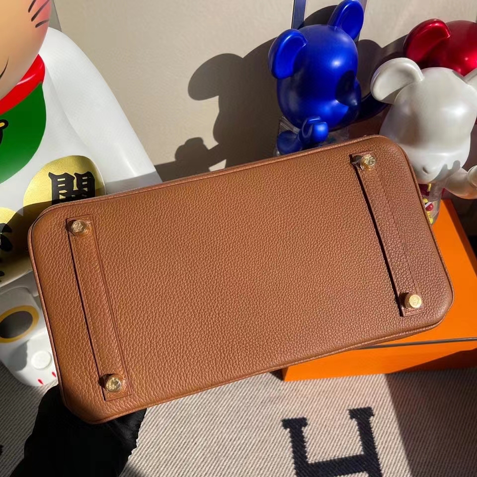 Hermès（爱马仕）Birkin 30cm Touch 系列 金棕色 雾面方块棕色鳄鱼 金扣 顶级手缝 定制