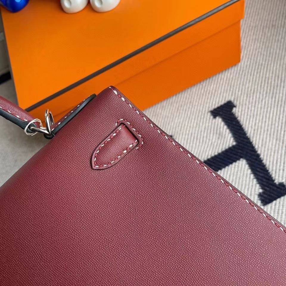 Hermès（爱马仕）Kelly 28cm GM皮 ck55 爱马仕红 银扣 顶级手缝 现货