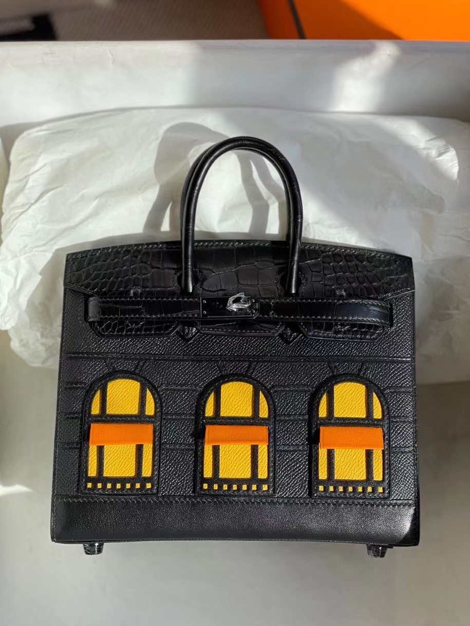 Hermès（爱马仕）Birkin 20cm 小房子 黑色黑扣 so black 限量现货