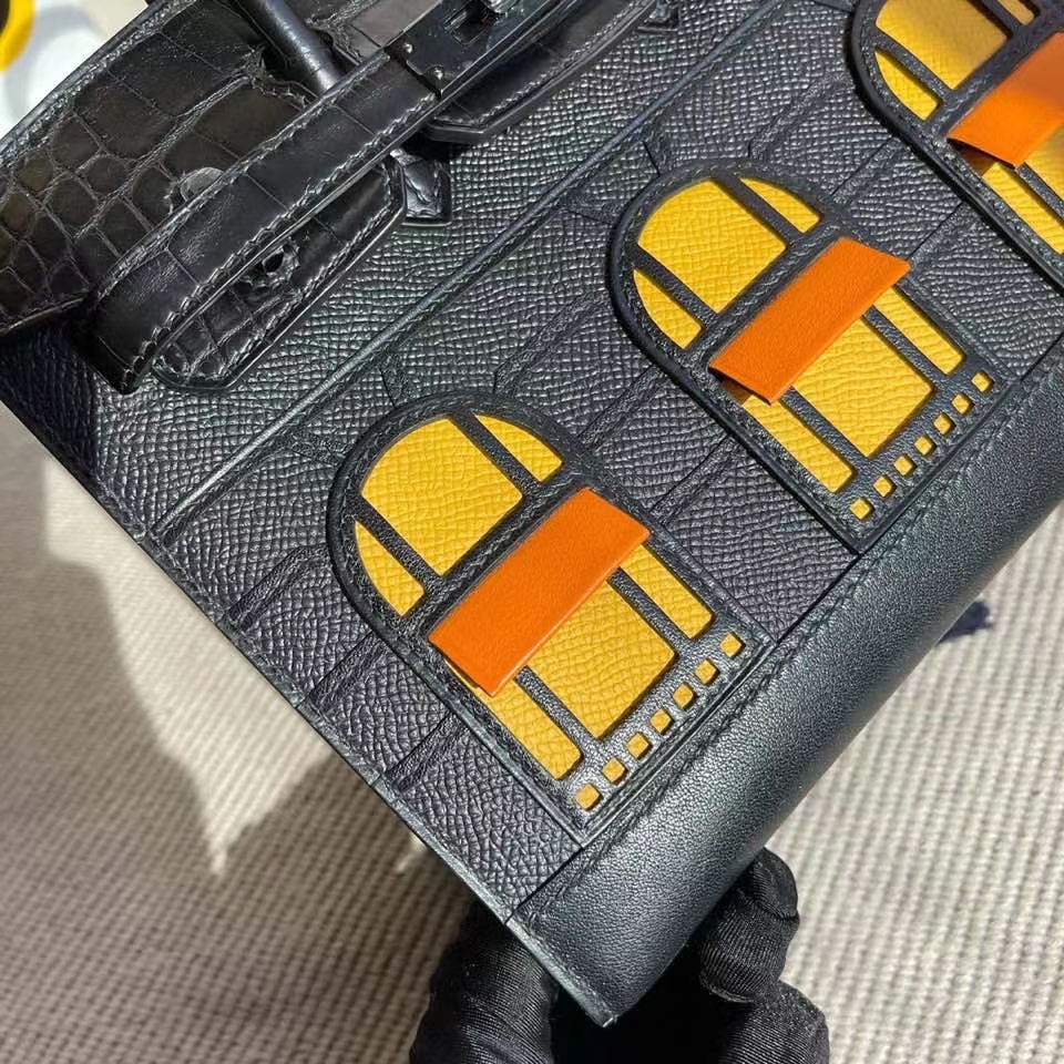 Hermès（爱马仕）Birkin 20cm 小房子 黑色黑扣 so black 限量现货