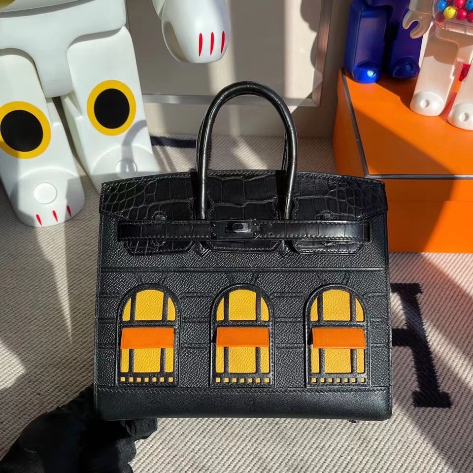 Hermès（爱马仕）Birkin 20cm 小房子 黑色黑扣 so black 限量现货