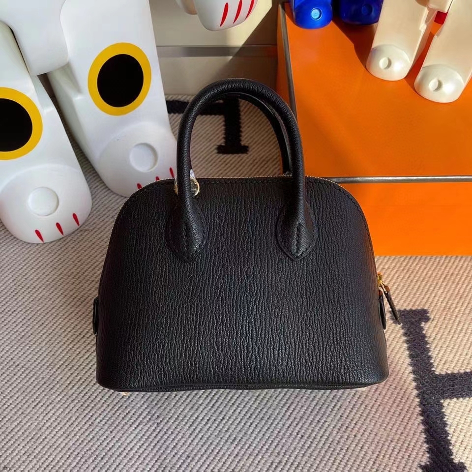 Hermès(爱马仕)Mini Bolide 山羊皮 ck89 黑色 Noir 金扣 顶级手缝 现货-拉尔森鳄鱼皮具定制 - 爱马仕包包官网 Hermès(爱马仕)Mini Bolide 山羊皮 ck89 黑色 Noir 金扣 顶级手缝 现货
