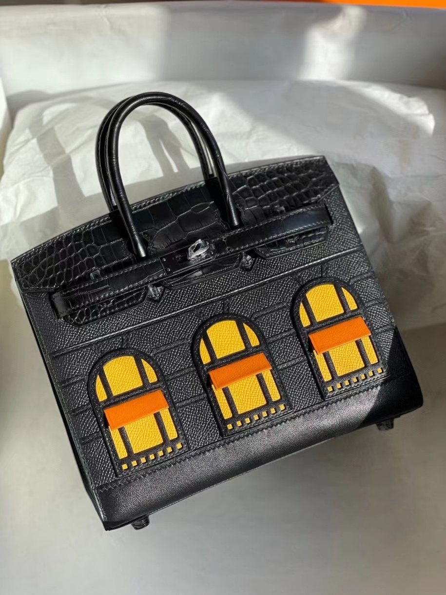 Hermès（爱马仕）Birkin 20cm 小房子 黑色黑扣 so black 限量现货