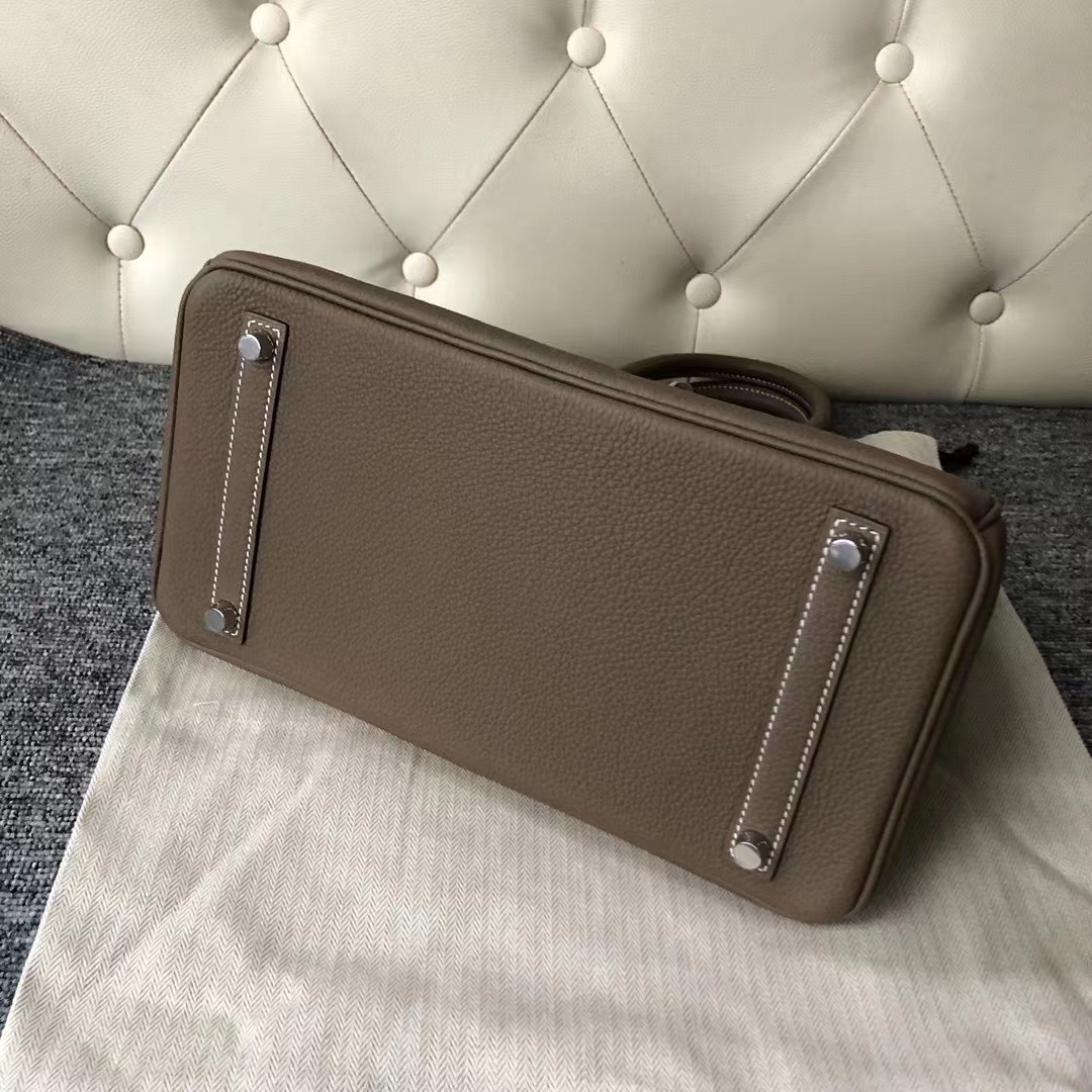 Hermès（爱马仕）Birkin 30cm Togo Ck18大象灰 顶级工艺 全手工缝制 银扣 现货