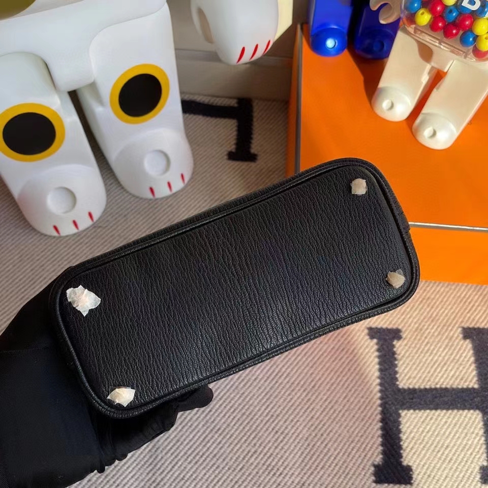 Hermès（爱马仕）Mini Bolide 山羊皮 ck89 黑色 Noir 金扣 顶级手缝 现货
