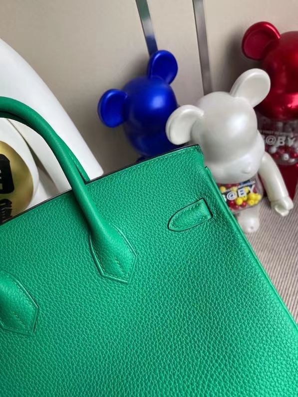Hermès（爱马仕）Birkin 铂金包 原厂小牛皮 togo 6W Menthe 薄荷绿 银扣 25cm