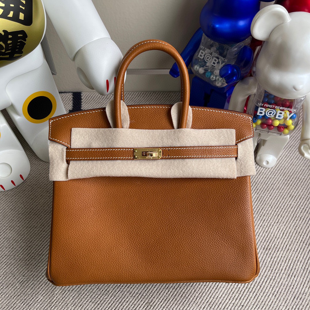 Hermès（爱马仕）Birkin 铂金包 马鞍皮ck37 金棕色 金扣 25cm 顶级手缝 现货