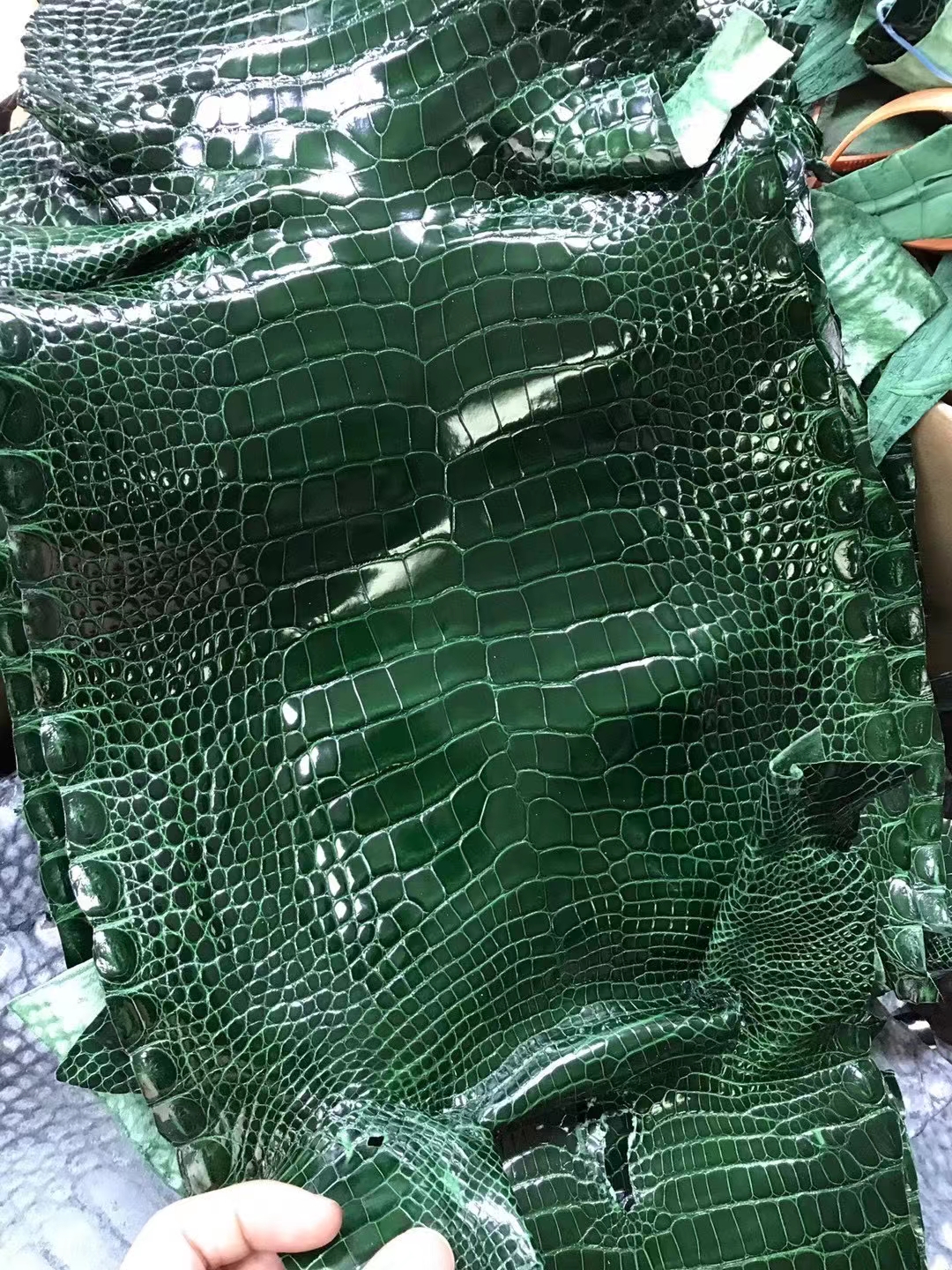 Hermès（爱马仕）新皮 鳄鱼皮 孔雀绿 定制