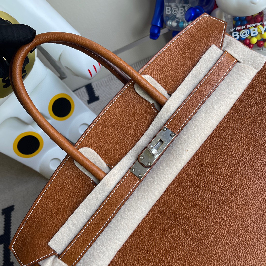 Hermès（爱马仕）Birkin 铂金包 福宝 ck37 金棕色 Gold 银扣 35cm 顶级手缝定制