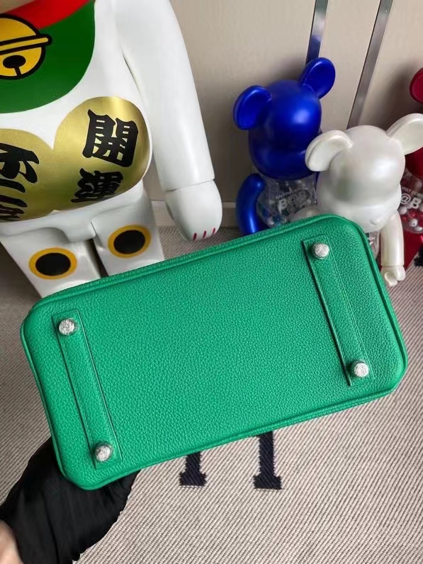 Hermès（爱马仕）Birkin 铂金包 原厂小牛皮 togo 6W Menthe 薄荷绿 银扣 25cm