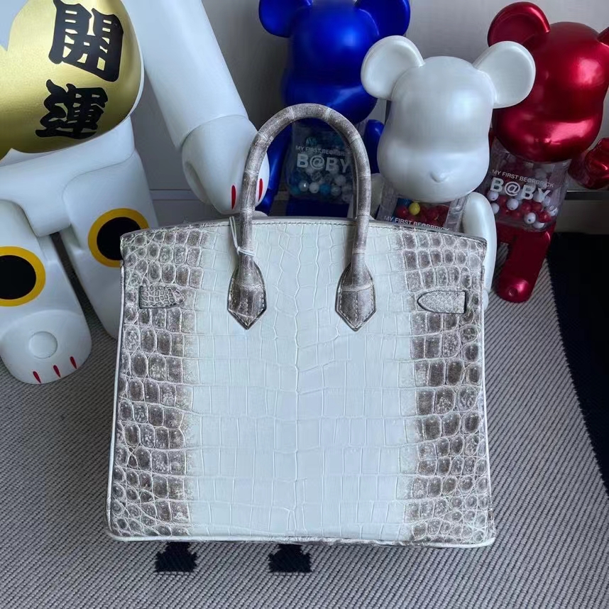 Hermès(爱马仕)Birkin 铂金包 Himalaya 喜马拉雅 银扣 顶级手缝 定制 25cm-拉尔森鳄鱼皮具定制 - 爱马仕包包官网 Hermès(爱马仕)Birkin 铂金包 Himalaya 喜马拉雅 银扣 顶级手缝 定制 25cm
