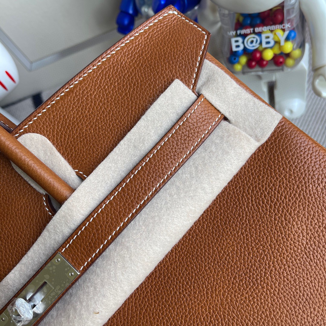 Hermès（爱马仕）Birkin 铂金包 福宝 ck37 金棕色 Gold 银扣 35cm 顶级手缝定制