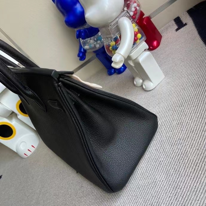 Hermès（爱马仕）Birkin 铂金包 原厂小牛皮 togo ck89 黑色 noir 金扣 30cm 现货