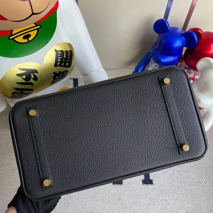 Hermès（爱马仕）Birkin 铂金包 原厂小牛皮 togo ck89 黑色 noir 金扣 30cm 现货