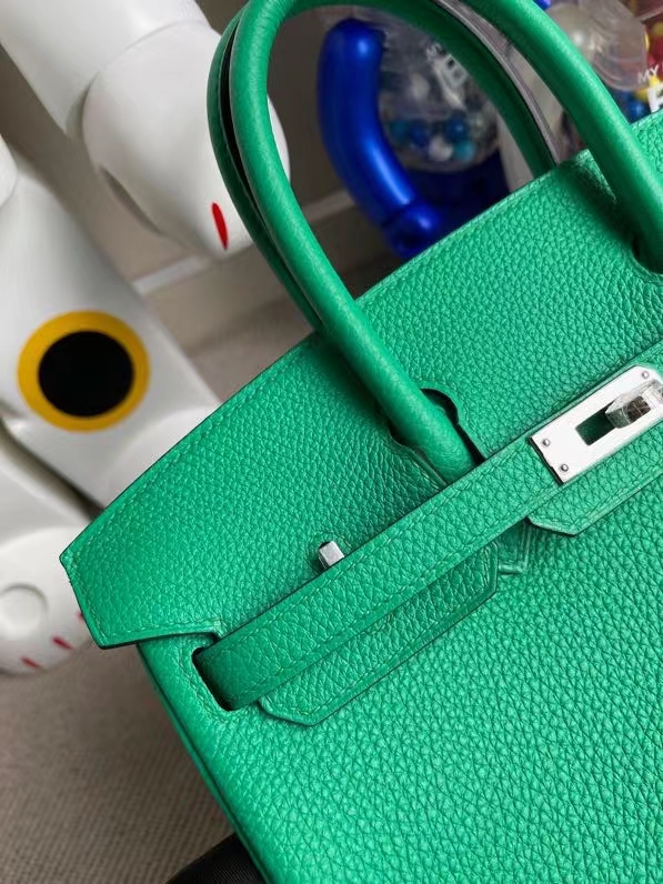 Hermès（爱马仕）Birkin 铂金包 原厂小牛皮 togo 6W Menthe 薄荷绿 银扣 25cm
