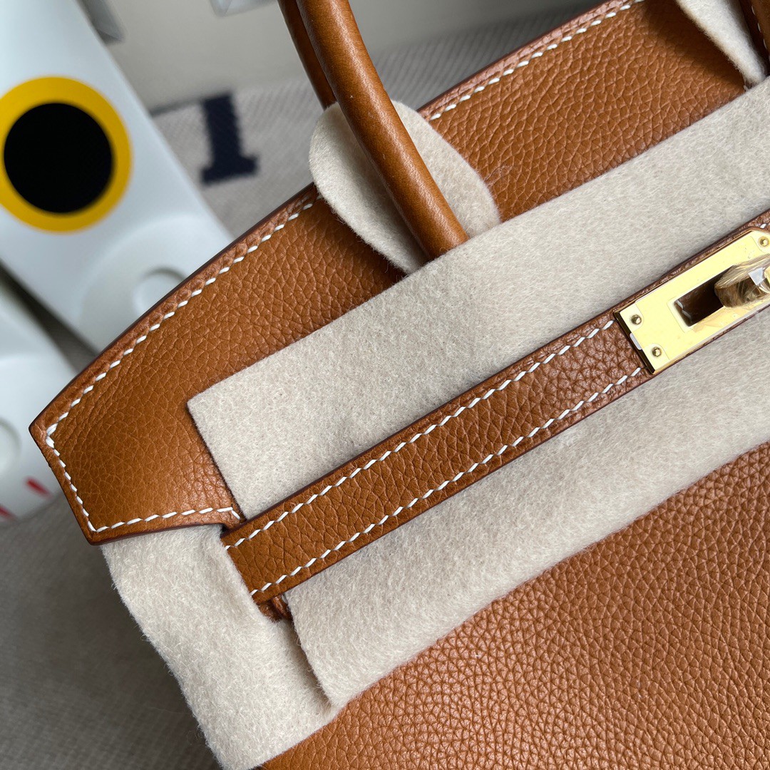 Hermès（爱马仕）Birkin 铂金包 马鞍皮ck37 金棕色 金扣 25cm 顶级手缝 现货