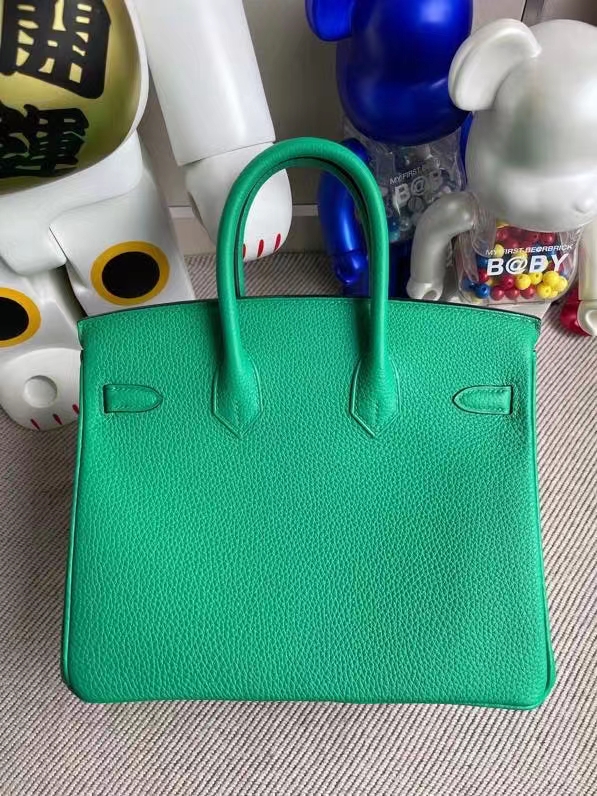 Hermès（爱马仕）Birkin 铂金包 原厂小牛皮 togo 6W Menthe 薄荷绿 银扣 25cm