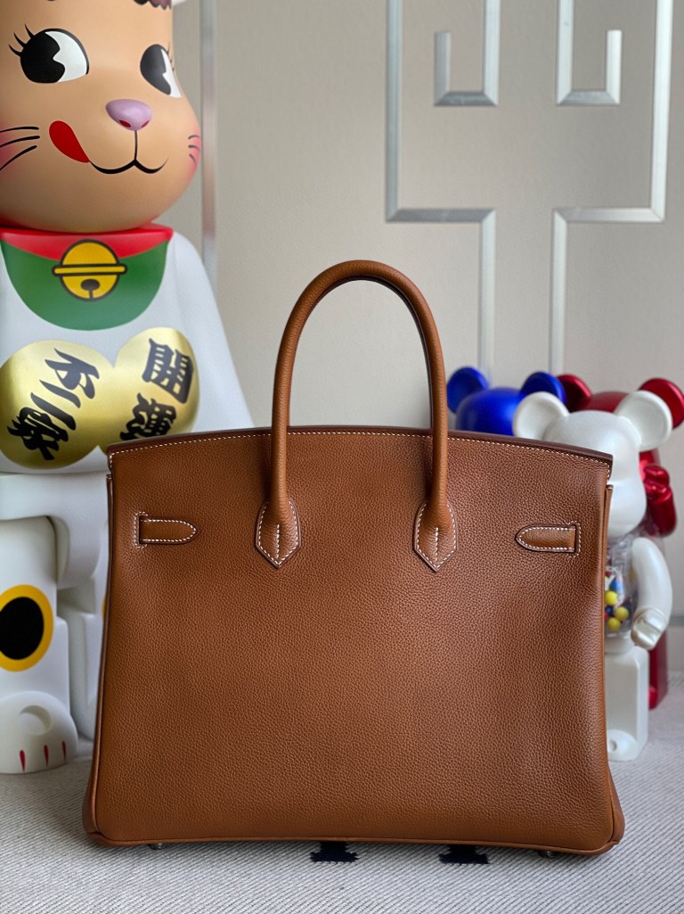 Hermès（爱马仕）Birkin 铂金包 福宝 ck37 金棕色 Gold 银扣 35cm 顶级手缝定制