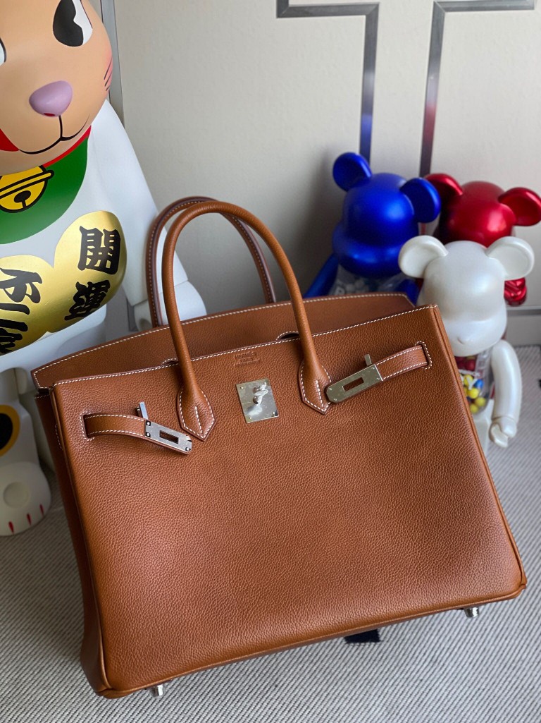 Hermès(爱马仕)Birkin 铂金包 福宝 ck37 金棕色 Gold 银扣 35cm 顶级手缝定制-拉尔森鳄鱼皮具定制 - 爱马仕包包官网 Hermès(爱马仕)Birkin 铂金包 福宝 ck37 金棕色 Gold 银扣 35cm 顶级手缝定制