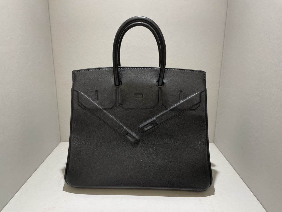 Hermès（爱马仕）Birkin Shadow 幻影 黑色 Noir 25cm 凹凸有致的影子设计