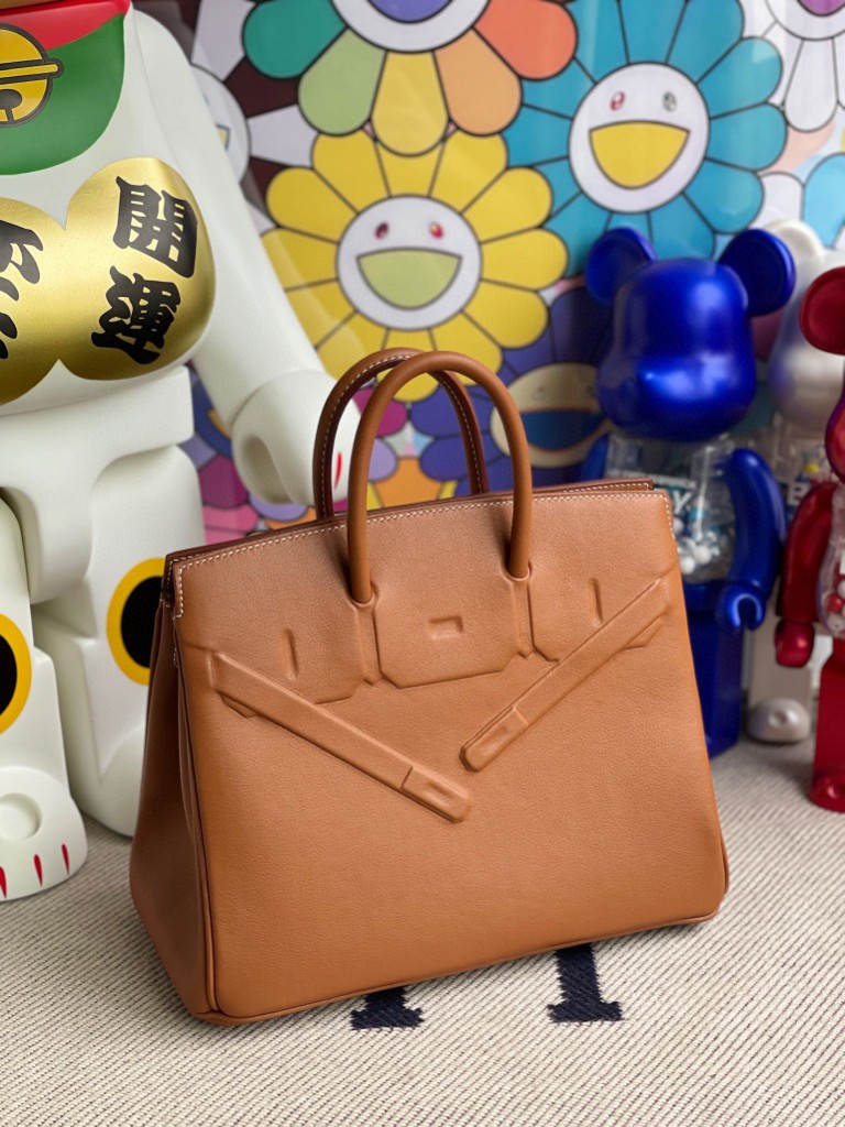 Hermès（爱马仕）Birkin 铂金包 Shadow ck37 金棕色 Gold 25cm 顶级手缝 超美